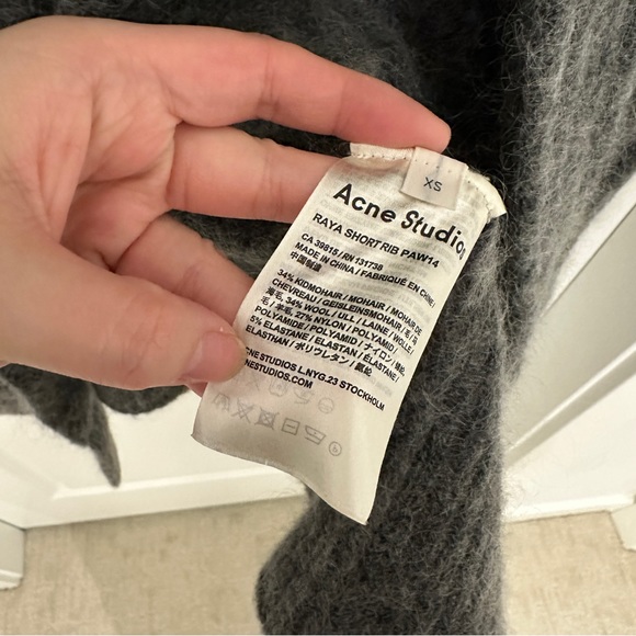 Acne studios - Raya short rib mohair cardigan - Picture 9 of 10